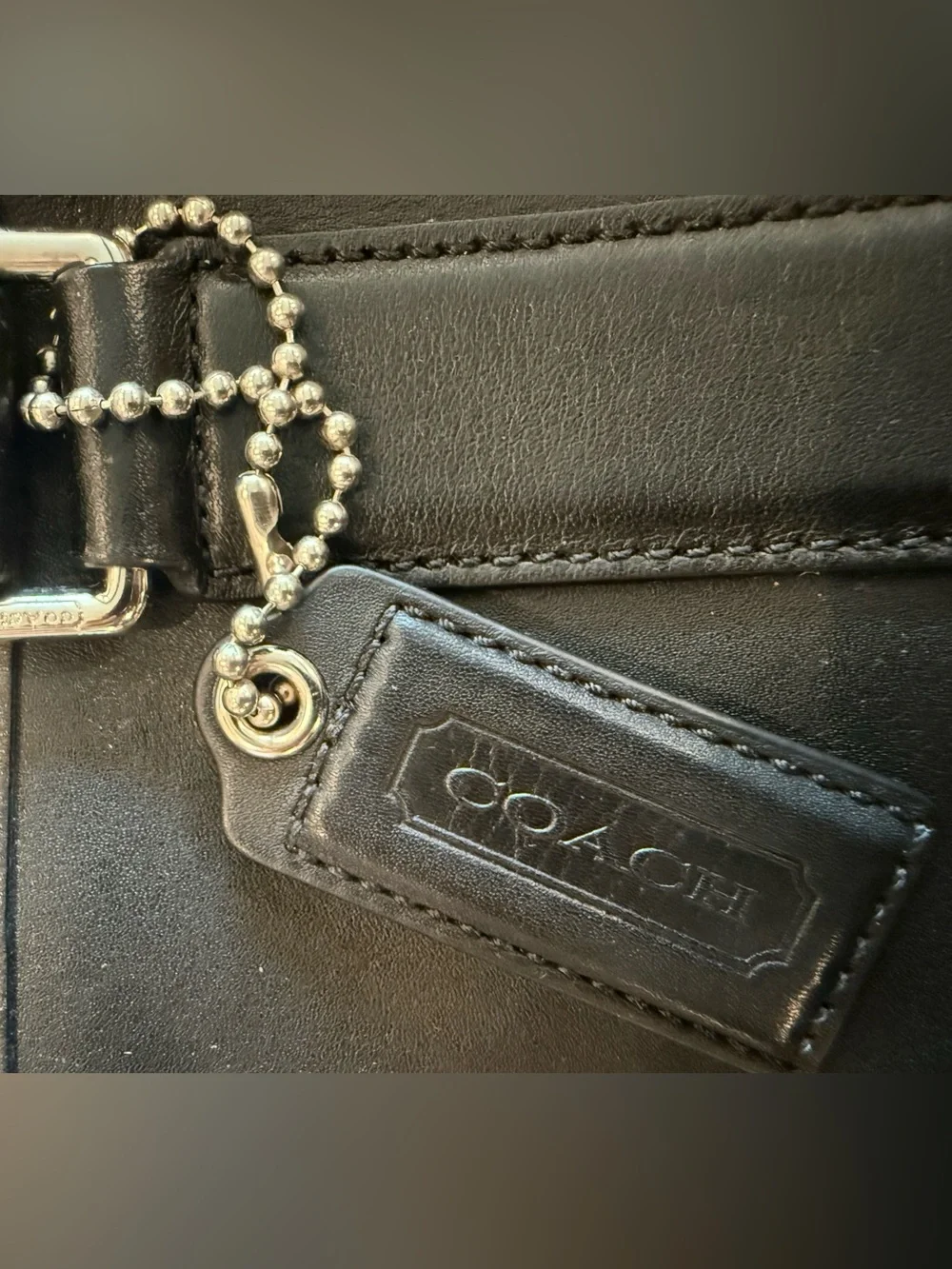 COACH Heritage Web Leather Embassy Briefcase~ Black~ Fits 15” Laptop